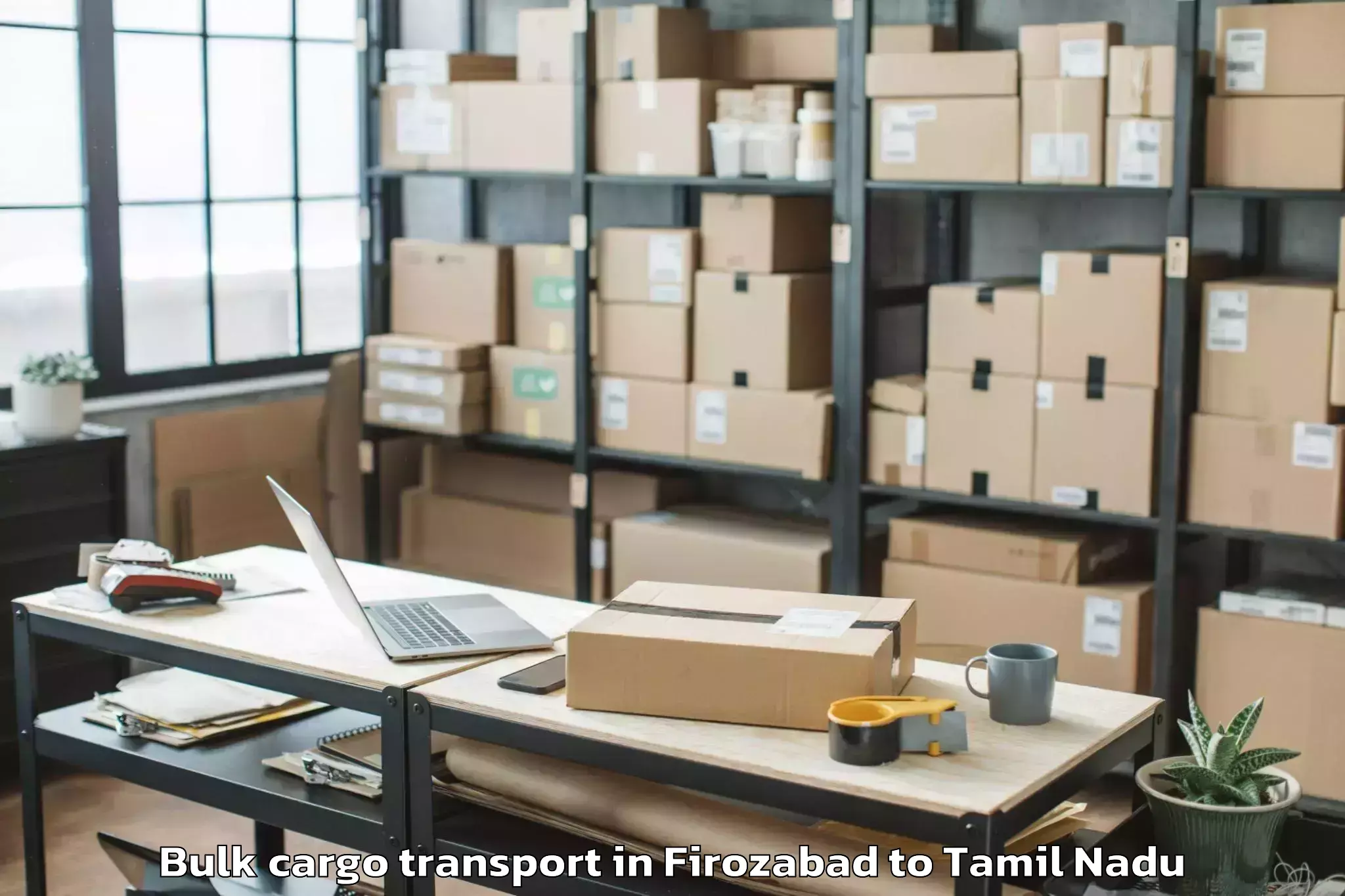 Quality Firozabad to Thiruthuraipoondi Bulk Cargo Transport